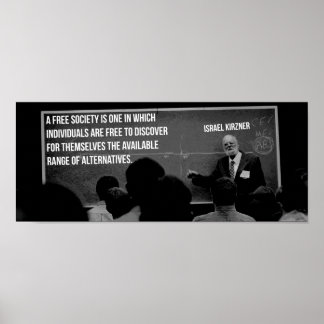 Póster Israel Kirzner Economía liberal austriaca