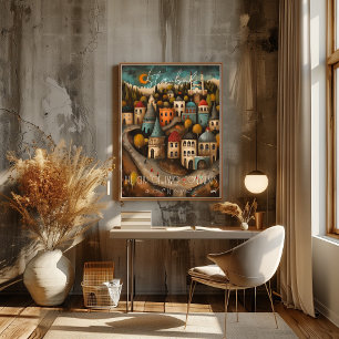 Póster Istanbul: The City of Two Continents - Whimsical 