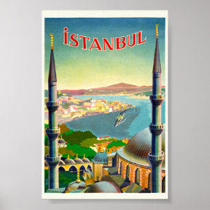 Póster Istanbul Turkey Vintage Poster 1939