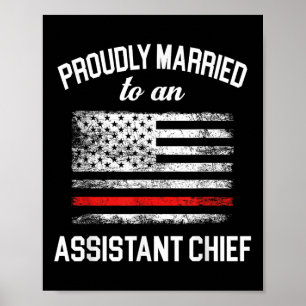 Póster Istant Fire Chief Wife Husband - Orgulloso Casado