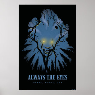 Póster IT Always the Eyes Pareidolic Tree Tops