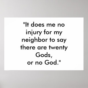 Póster "It does me no injury