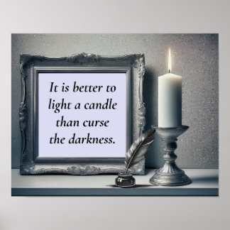 Póster It is better to light a candle