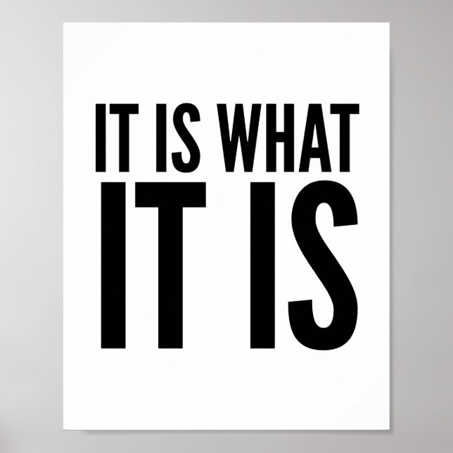 Póster It is what it is (Frente)