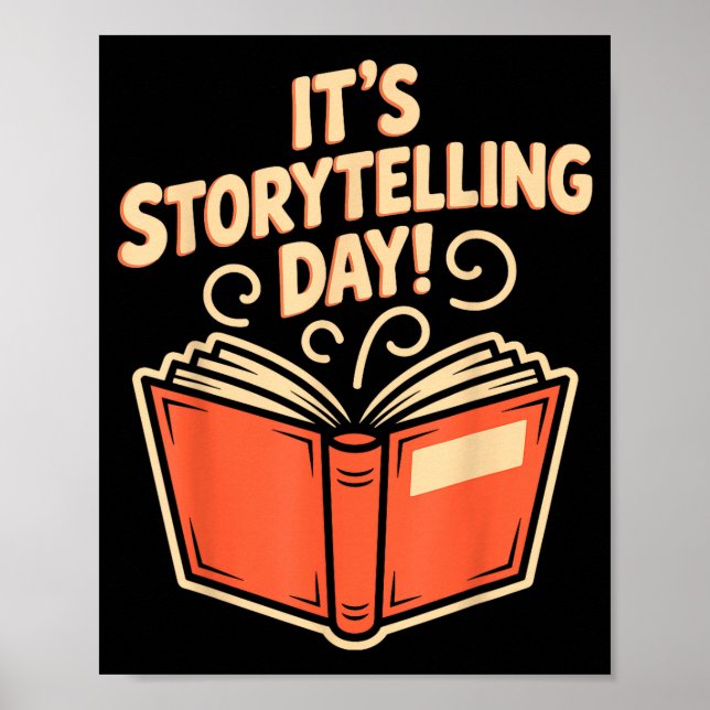Póster It’s Storytelling Day Writing Creative Narrator St (Frente)