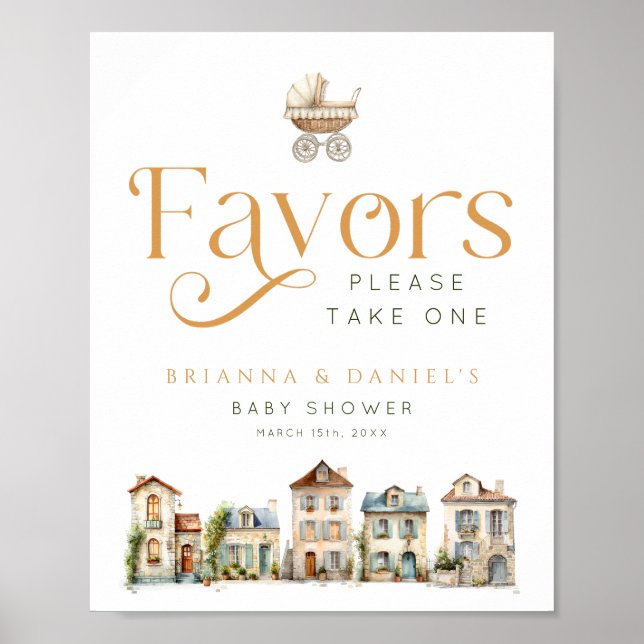 Póster It Takes a Village Favors Please Take One Sign (Frente)