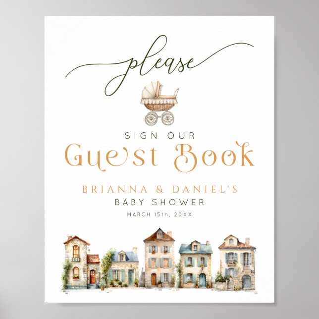 Póster It Takes a Village Guest Book Sign (Frente)