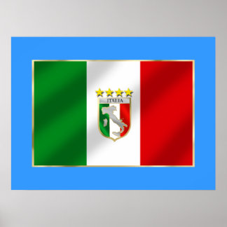 Póster Italia 4 veces campeón mundial camisetas y regalos