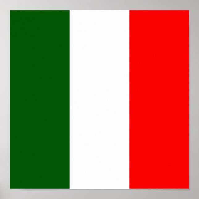 Póster Italia Bandera País Italiano Origen étnico Patria (Frente)