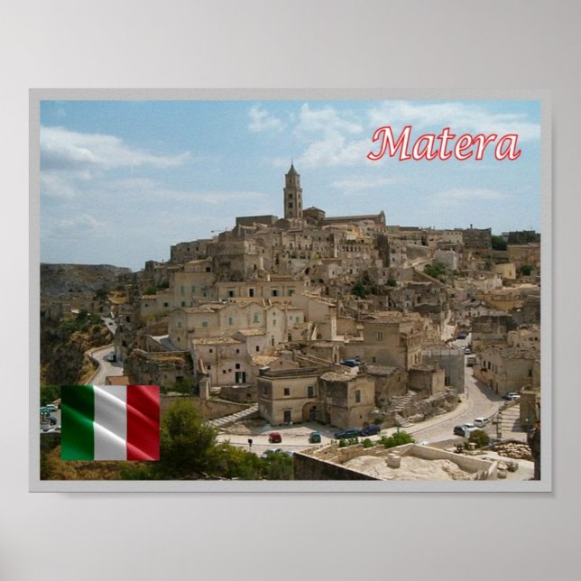 Póster Italia - Basilicata - Los Sassi de Matera - (Frente)