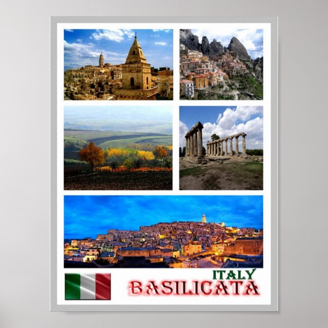 Póster Italia - Basilicata - Mosaico - (Frente)