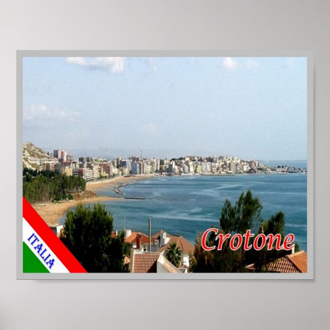 Póster Italia - Calabria - Crotone - (Frente)