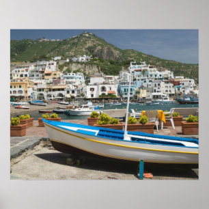 Póster ITALIA, Campania (bahía de Nápoles), ISCHIA,