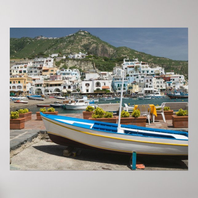 Póster ITALIA, Campania (bahía de Nápoles), ISCHIA, (Frente)