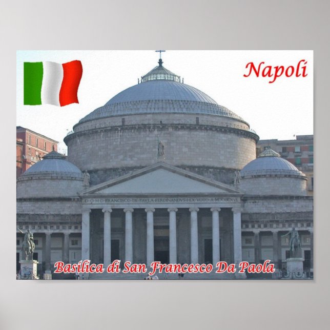 Póster Italia - Campania - Nápoles - (Frente)