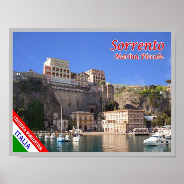 Póster Italia - Campania - Sorrento Marina Piccola - (Frente)