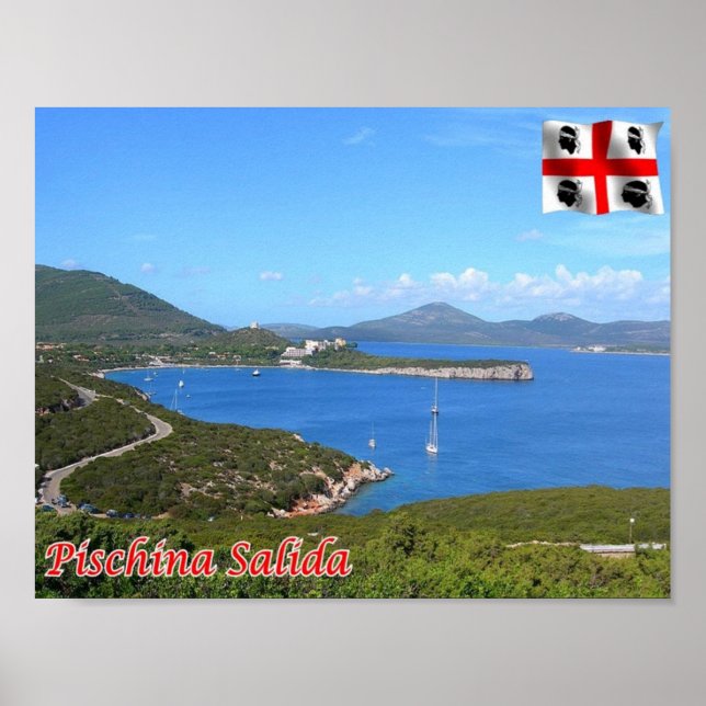 Póster Italia - Cerdeña - Alghero - (Frente)