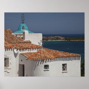 Póster Italia, Cerdeña, Porto Cervo. Chiesa de Stella