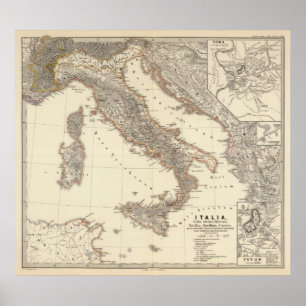 Póster Italia, citerior de Gallia, Illyricum, Sicilia