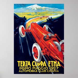 Póster ITALIA Coppa Etna 1927