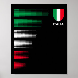 Póster Italia Emblema de la bandera de Italy - Orgullo de