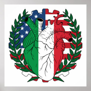 Póster Italia-Estados Unidos Italia