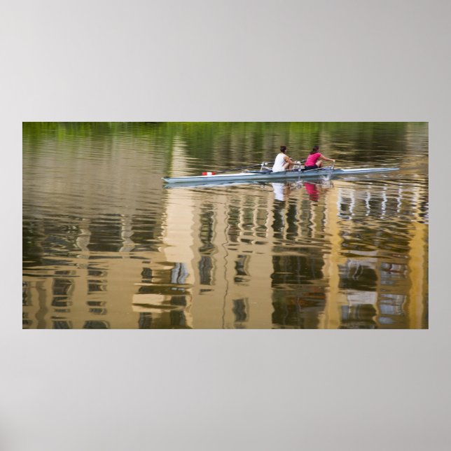 Póster Italia, Florencia, Rowing Sculls con 2 (Frente)