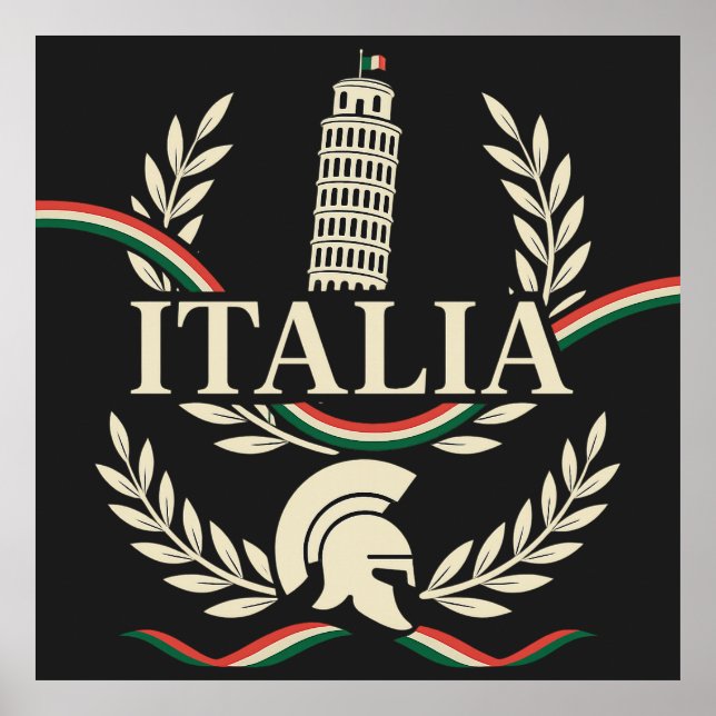 Póster Italia Heritage Crest (Frente)