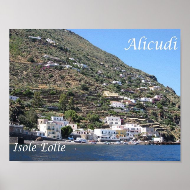 Póster Italia - Islas Eolias - Alicudi - (Frente)