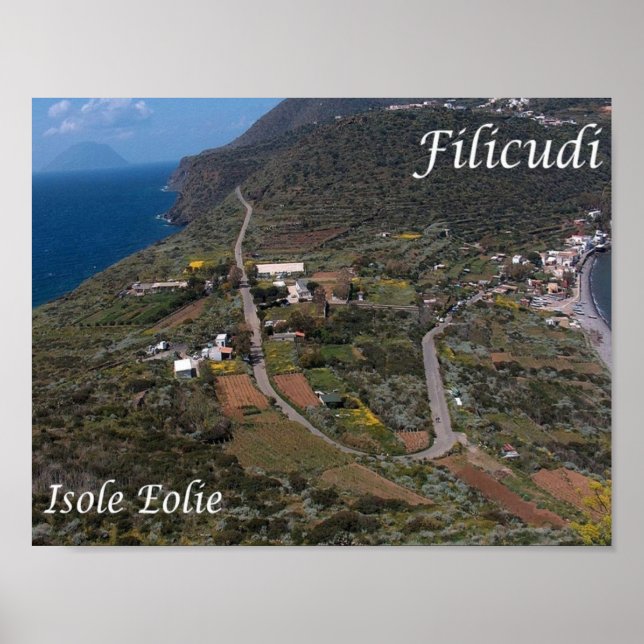 Póster Italia - Islas Eolias - Filicudi - (Frente)