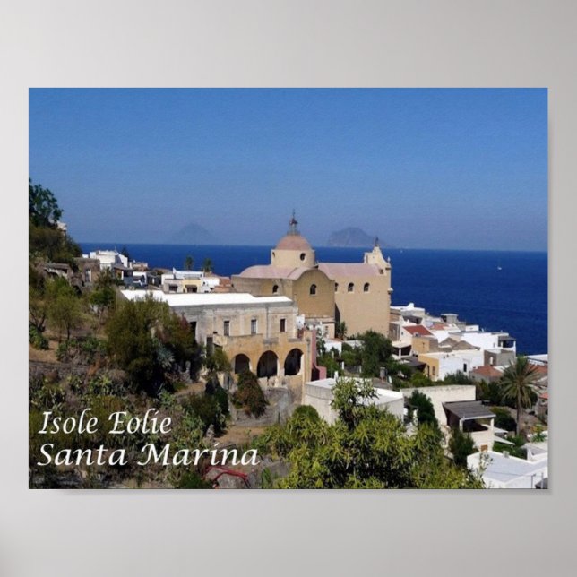 Póster Italia - Islas Eolias - Isla Salina - (Frente)