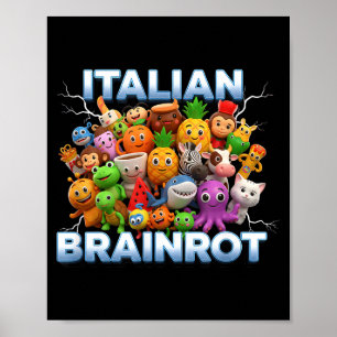 Póster Italia Italiano Rotura Cerebral Meme Divertido Per