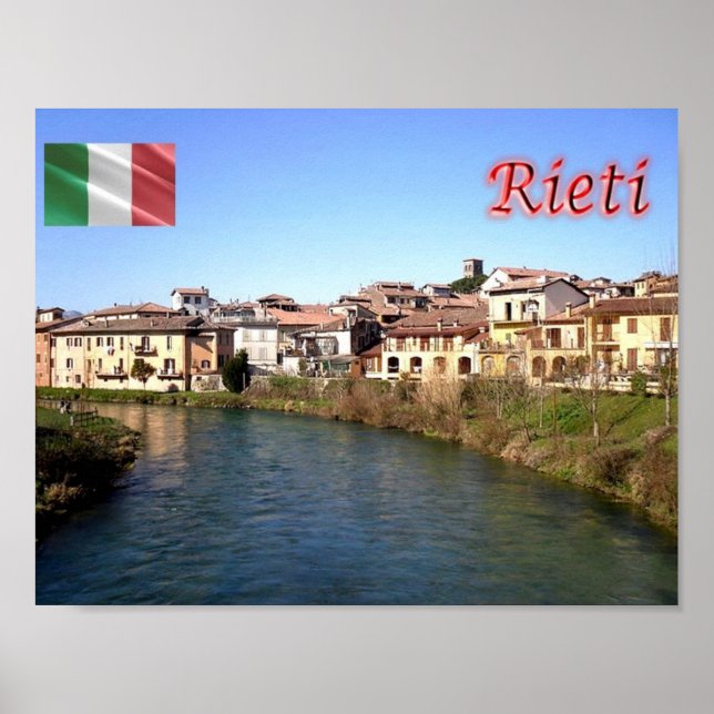 Póster Italia - Lacio - Rieti - Río Velino - (Frente)