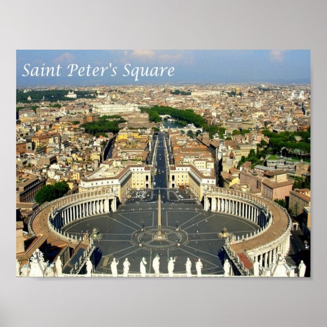 Póster Italia - Lacio - Roma - Plaza de San Pedro - (Frente)