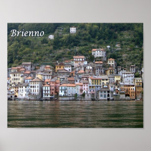 Póster Italia - Lago Como - Brie -
