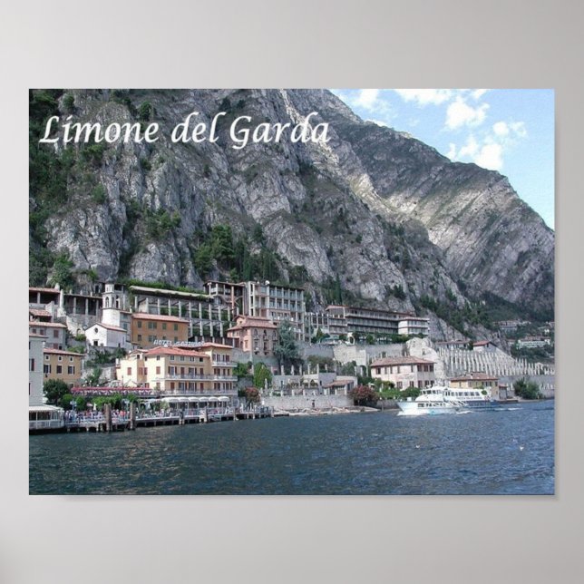 Póster Italia - Lago de Garda - Limone del Garda - (Frente)