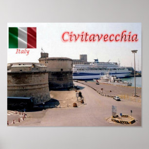Póster Italia - Lazio - Civitavecchia -