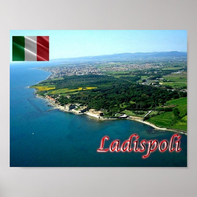 Póster Italia - Lazio - Ladispoli - (Frente)