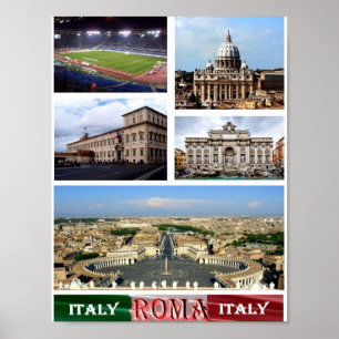 Póster Italia - Lazio - Roma -