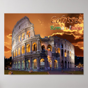 Póster Italia - Lazio - Roma - Colosseo -