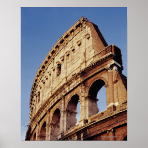 Póster Italia, Lazio, Roma, El Coliseo al atardecer