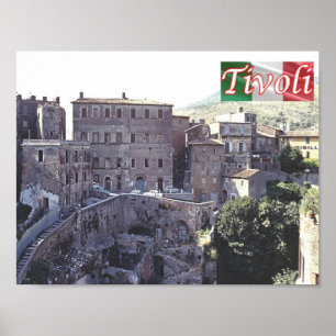 Póster Italia - Lazio - Tivoli - Casco antiguo -