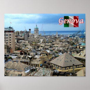Póster Italia - Liguria - Génova - Centro -