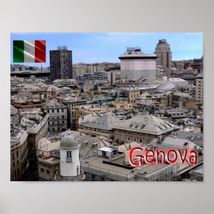 Póster Italia - Liguria - Génova - centro -