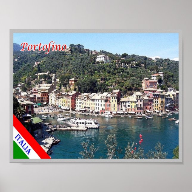 Póster Italia - Liguria - Portofino - (Frente)