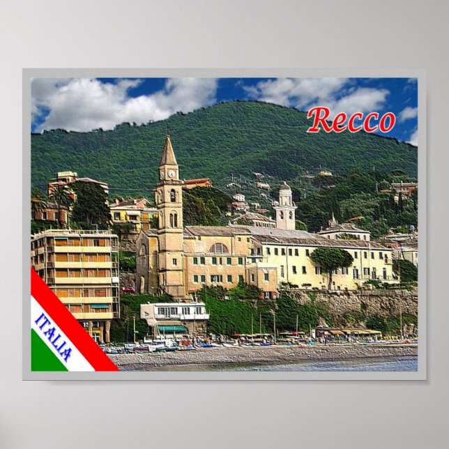 Póster Italia - Liguria - Recco - (Frente)