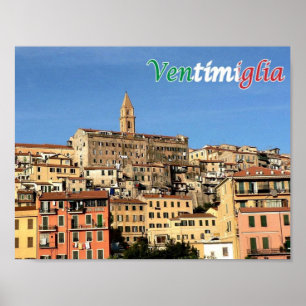 Póster Italia - Liguria - Ventimiglia