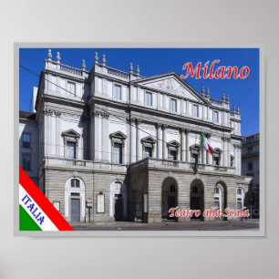 Póster Italia - Lombardía - Milán - Teatro alla Scala -