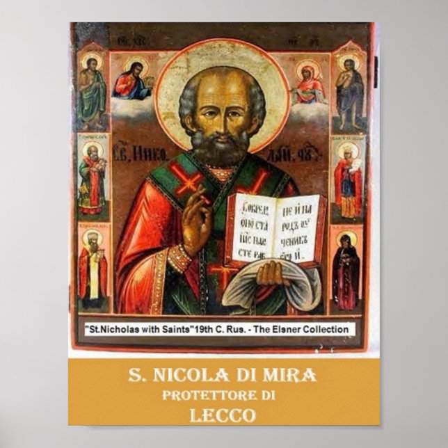 Póster Italia - Lombardía - San Nicola di Mira - (Frente)