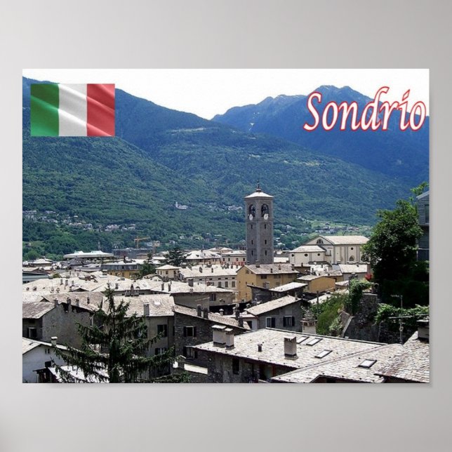 Póster Italia - Lombardía - Sondrio - (Frente)